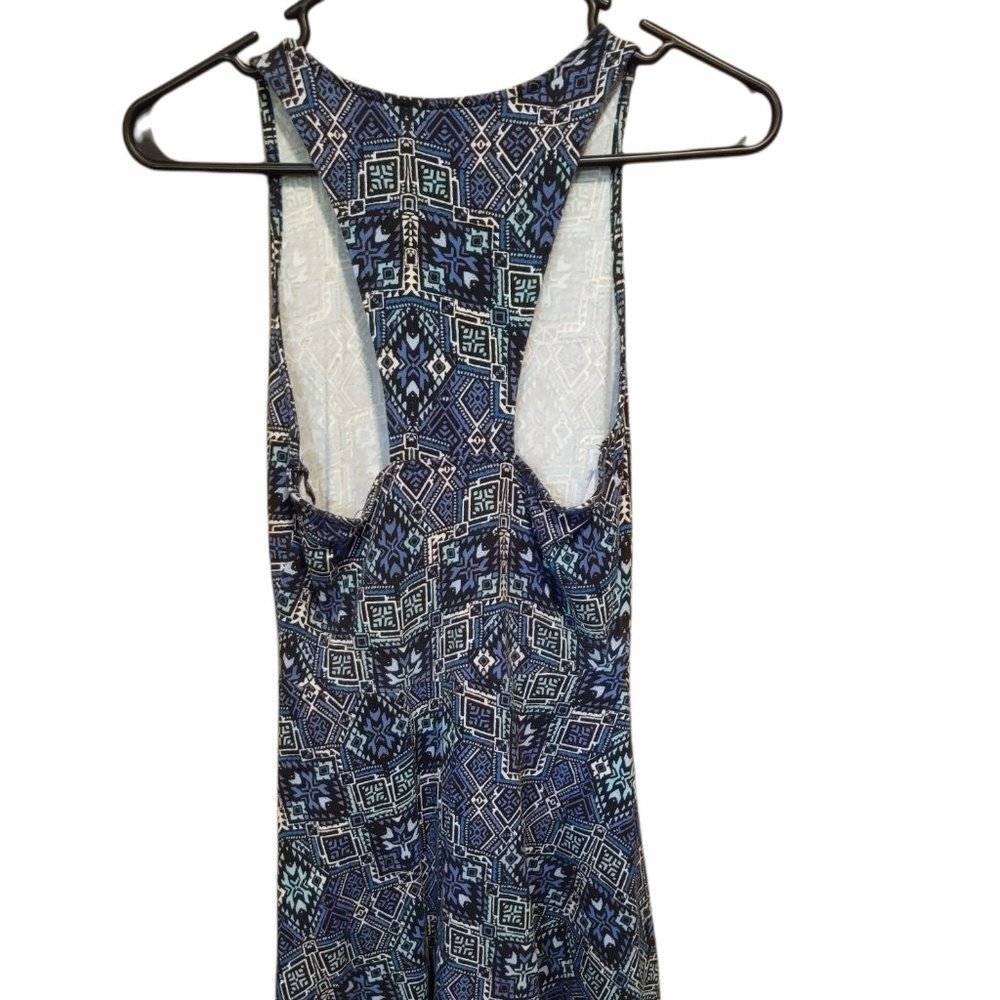 Forever 21 Dress Blue Green Racerback Full Skirt Size S - Picture 3 of 7
